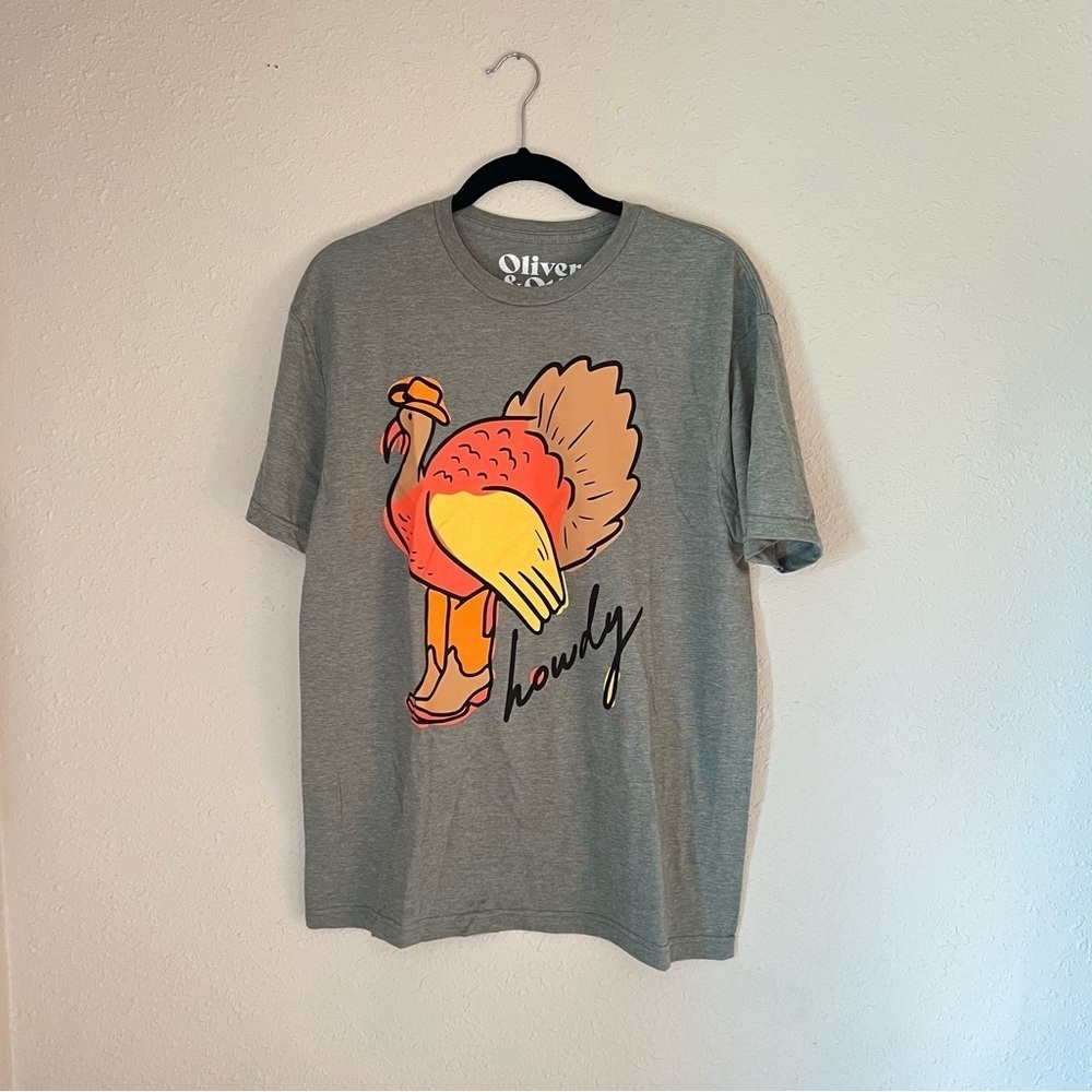 Oversized Holiday Turkey T-Shirt-Soft cozy oversized tshirt for women farm core - Picture 2 of 5